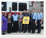 State Representative Geanie Morrison with the San Antonio Fire Department.